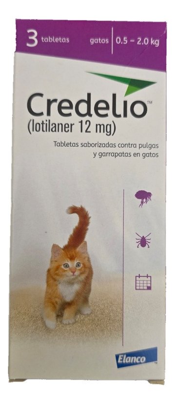 Credelio 0.5-2.0 kg gatos. 3 Tabletas