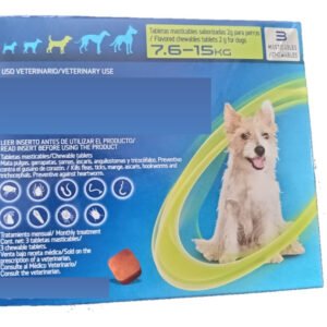 Masticable Spectra Verde perros 7.5-15 kg, 3 tableta