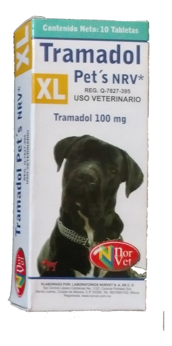 Tramadol Pets NRV XL 100mg, 10 Tabletas