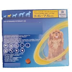 Masticable Spectra Amarillo perro 3.5-7.5 kg, 3 tabletas