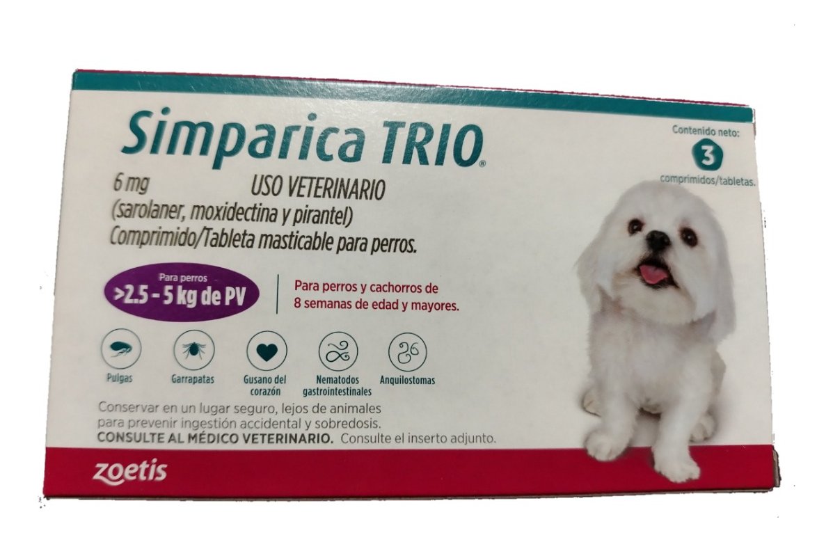 Masticable perros Simp Trio morado 3 Tab 2.8-5kg