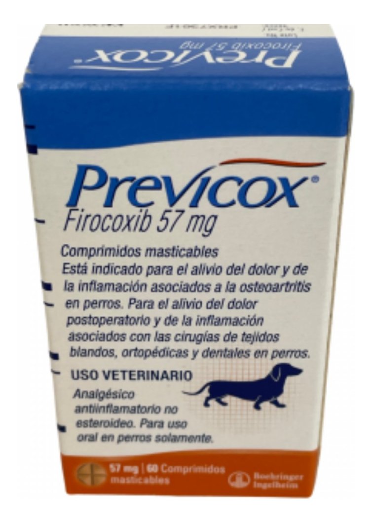 Previcox 57mg, 60 tabletas perro chico
