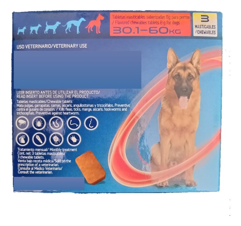 Masticable Spectra Rojo perros 30.1-60 kg, 3 tableta