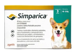 SIMPARICA 40 MG 10-20 KG / 3tbs
