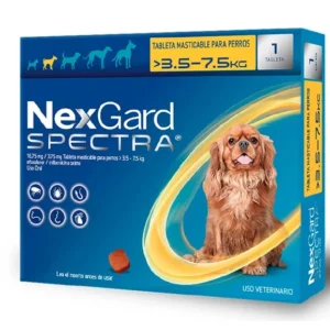 NEXGARD SPECTRA S AMARILLO / 3.5-7.5 KG / 1 Tableta