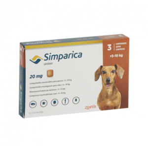 SIMPARICA 20 MG 5-10 KG / 3tbs