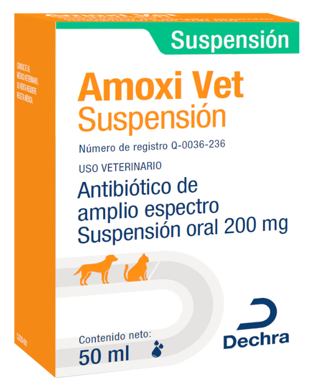 AMOXI VET 200 mg SUSPENSIÓN 50 ml DECHRA